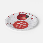 Ladybug Rood Wit Zwart Baby shower Papier Bord (Gekanteld)