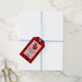 Ladybug rood zwart Lijst polka dots dank u Cadeaulabel (Met Touw)