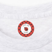 Ladybug rood zwart polka dot naam labels voor scho (Aangebracht)
