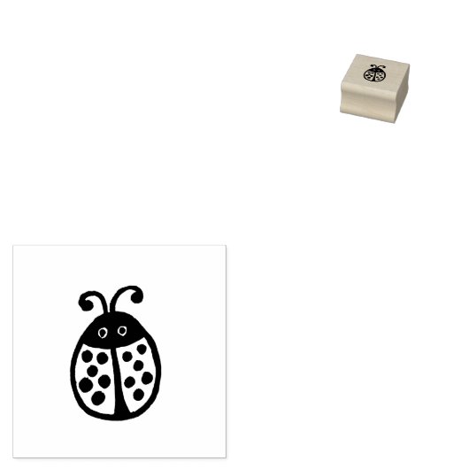 Ladybug Rubber Stamp Rubberstempel (Gestempeld)