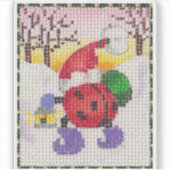 Ladybug Santa Sticker (Voorkant)