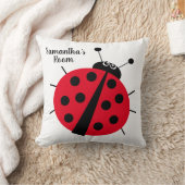 Ladybug schattig cartoon leuk rood zwart wit kussen (Deken)