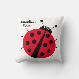 Ladybug schattig cartoon leuk rood zwart wit kussen