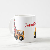 Ladybug School Bus Teacher Mok (Voorkant links)