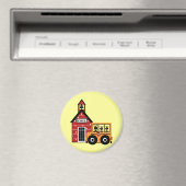 Ladybug School en School Bus Tshirts en Gifts Magneet (Insitu (Vaatwasser))