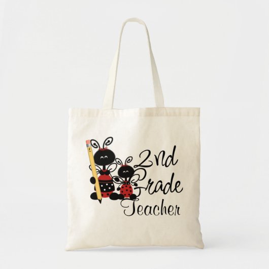 Ladybug Second Grade Teacher's Canvas tas (Voorkant)