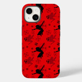 Ladybug Silhouet Rood Patroon Case-Mate iPhone Case (Achterkant)