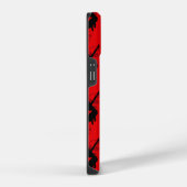 Ladybug Silhouet Rood Patroon iPhone Hoesje (Rechterkant)