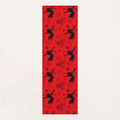 Ladybug Silhouet Rood Patroon Yogamat (Voorkant)