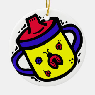 ladybug sippy cup keramisch ornament