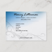 Ladybug-sjabloon voor visitekaartjes (blauw) (Achterkant)