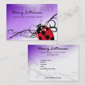 Ladybug-sjabloon voor visitekaartjes (rood) (Voorkant / Achterkant)