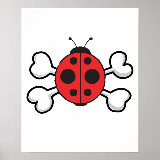 ladybug Skull en Crossbones Poster (Voorkant)