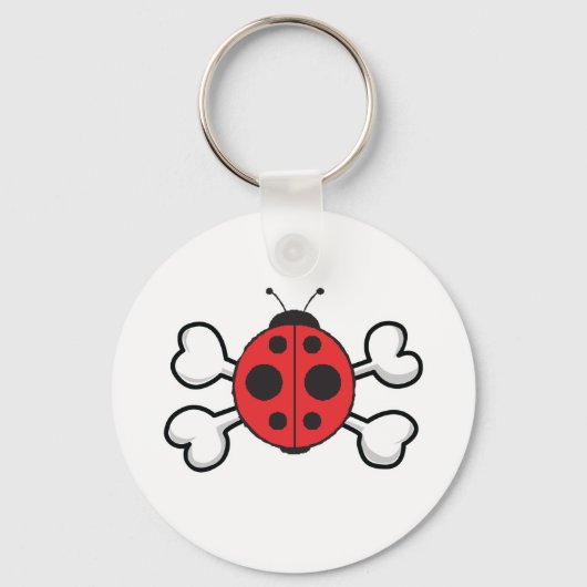 ladybug Skull en Crossbones Sleutelhanger (Voorkant)