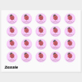 Ladybug small business dank je sticker (Vel)