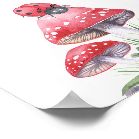 Ladybug - snoep en behandelt baby shower poster (Hoek)