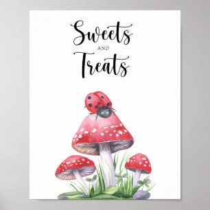 Ladybug - snoep en behandelt baby shower poster