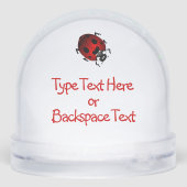 Ladybug Snow Globe Personalized Ladybug Snow Globe Sneeuwbol (Achterkant)