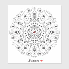 Ladybug Spirit Animal Mandala Sticker