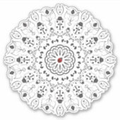 Ladybug Spirit Animal Mandala Sticker (Voorkant)