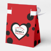 Ladybug Spots Baby shower Party Favor Boxes Bedankdoosjes (Achterkant)
