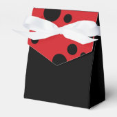 Ladybug Spots Baby shower Zwart Treat Bedankdoosjes (Voorkant Zijde)