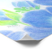 Ladybug Spring Blue Flower Nemophila Nursery Art Poster (Hoek)