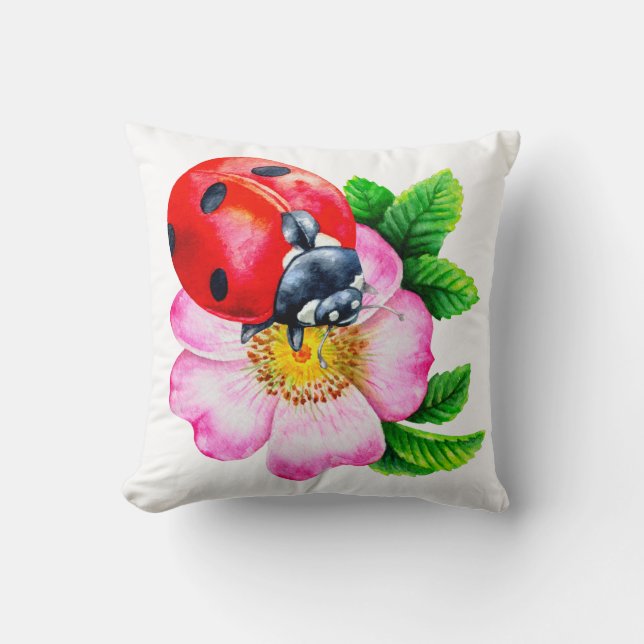 Ladybug Spring Summer Farmhouse Decor Kussen (Voorkant)