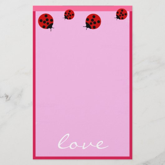  Ladybug Stationery Briefpapier (Voorkant)
