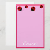  Ladybug Stationery Briefpapier (Voorkant / Achterkant)