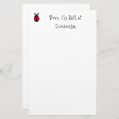 Ladybug Stationery Briefpapier (Voorkant / Achterkant)