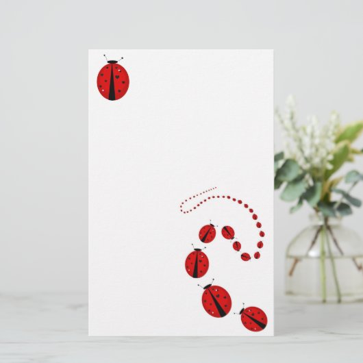 Ladybug Stationery Briefpapier (Staand voorkant)