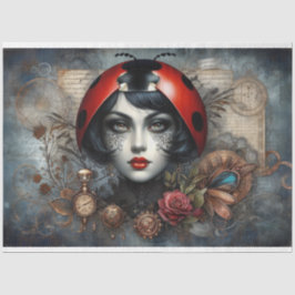 Ladybug Steampunk Gothic Victoriaans Decoupage Tissuepapier
