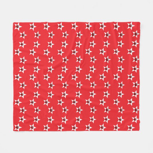 Ladybug sterren fleece deken (Voorkant (Horizontaal))
