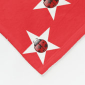 Ladybug sterren fleece deken (Hoek)