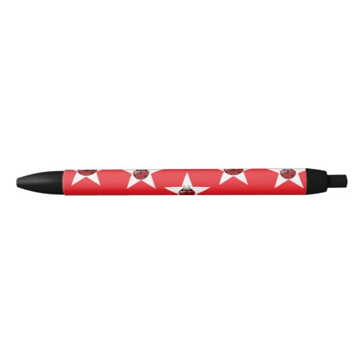 Ladybug sterren zwarte inkt pen (Voorkant)