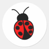  Ladybug-Sticker Ronde Sticker (Voorkant)