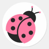 Ladybug-Stickers/envelopsluitingen Ronde Sticker (Voorkant)