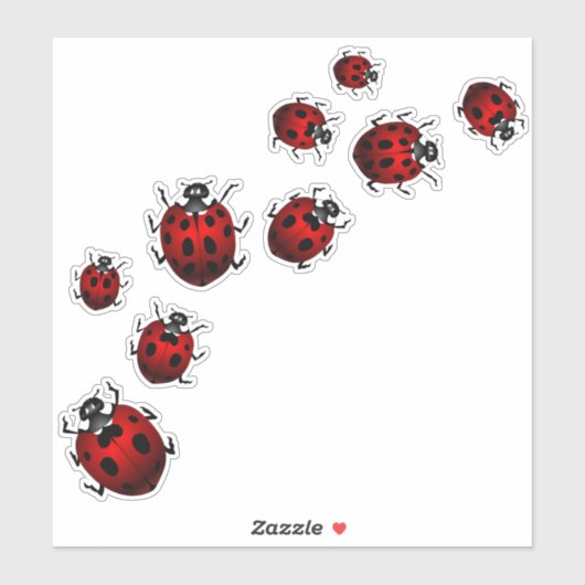 Ladybug Stickers Gepersonaliseerd Ladybird Decal S (Vel)