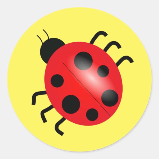 Ladybug-Stickers Ronde Sticker (Voorkant)