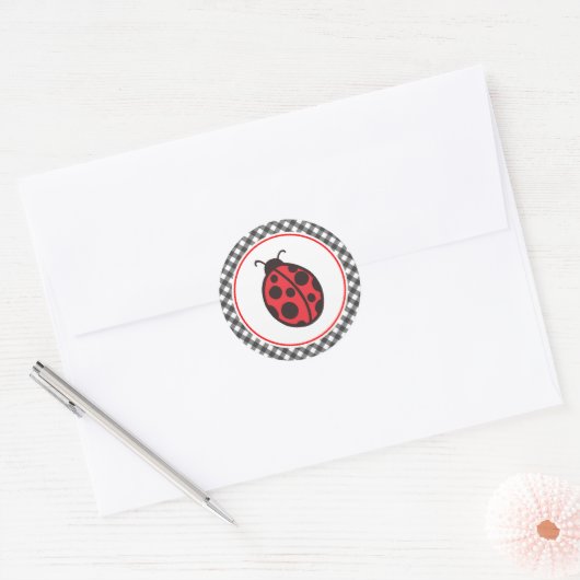 Ladybug-Stickers Ronde Sticker (Envelop)
