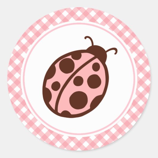 Ladybug-Stickers Ronde Sticker (Voorkant)