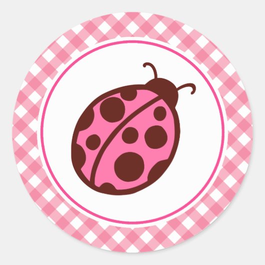 Ladybug-Stickers Ronde Sticker (Voorkant)