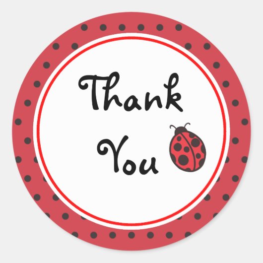 Ladybug-Stickers Ronde Sticker (Voorkant)