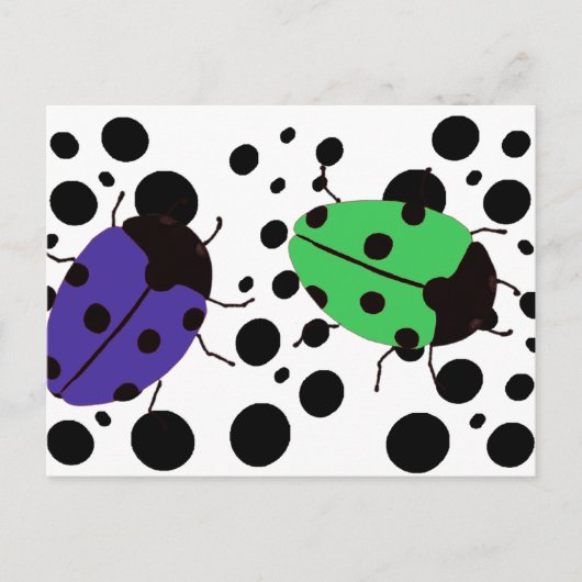 Ladybug-Stippen Briefkaart (Voorkant)
