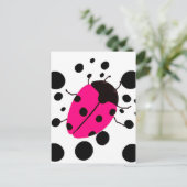 Ladybug-Stippen Briefkaart (Staand voorkant)