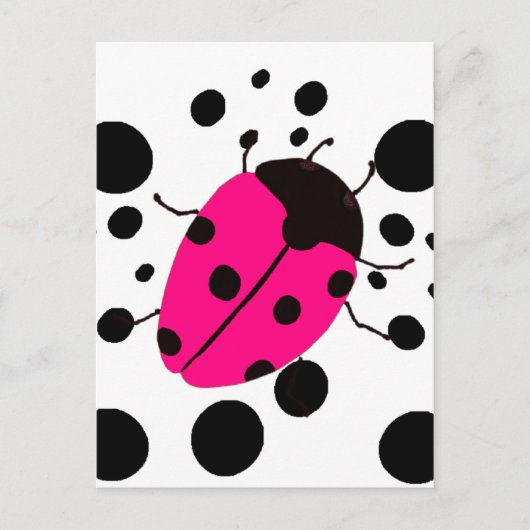 Ladybug-Stippen Briefkaart (Voorkant)