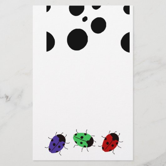 Ladybug-Stippen Briefpapier (Voorkant)