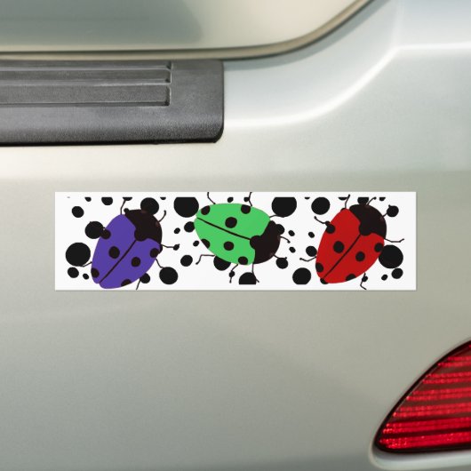 Ladybug-Stippen Bumpersticker (Op auto)