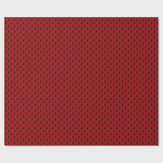 Ladybug-Stippen-Red-and-Black- Cadeaupapier (Vlak)